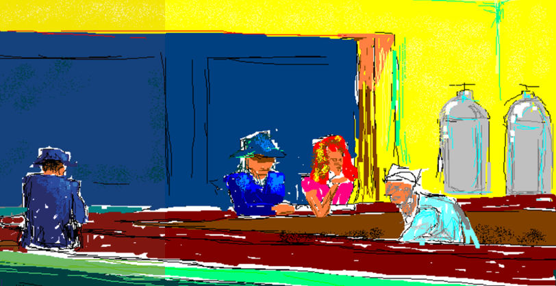 Cover de FANA numéro 0 représentant "Nighthanks" par Edward Hopper